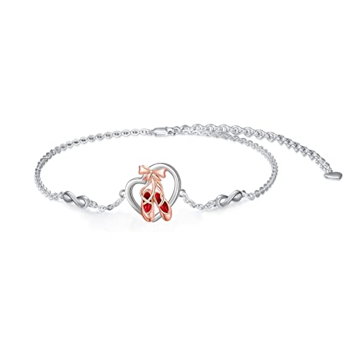 Bracelet à maillons en argent 925 ballerine pour récital de ballet