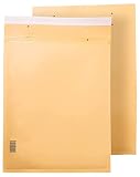 Enveloppes rembourrées en papier bulle intérieur en polyéthylène, couleur marron, sacs d'expédition avec capacité pour accueillir des documents (10 enveloppes, 100 x 165 mm)