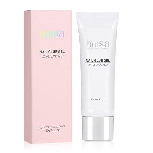AILLSA Solid Gel Nail Glue for Nail Tips Strong Nail Glue for Press Ons