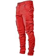 HUNGSON Men's Slim Fit Stretch Jeans Ripped Skinny Jeans for Men, Distressed Straight Leg Fashion...