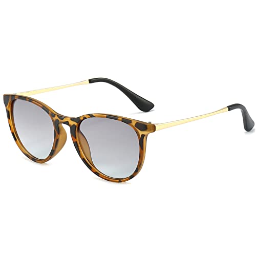 Poraday Polarized Kids Sunglasses For Little Girls Boys 100% Uv-400 Protection Suitable Children Age 3-9 (Leopard Frame/Gradient Grey Lens) #TOP7