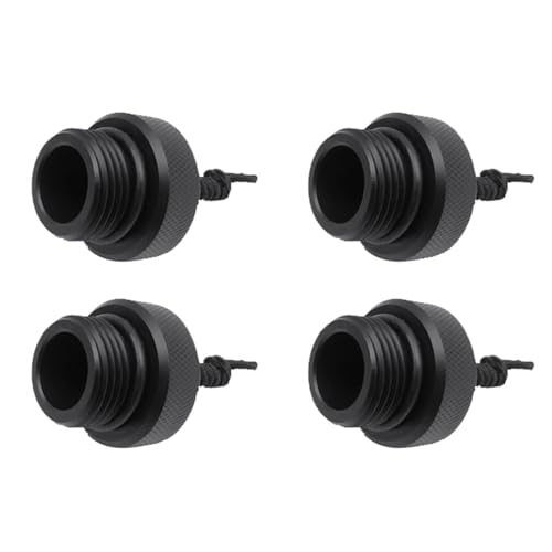Accesorio de buceo negro 4x tapa antipolvo para buceo con cuerda de tanques y válvulas