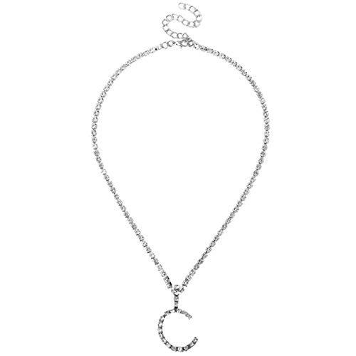 Collier avec pendentif lettre A argent pour femme à la mode
