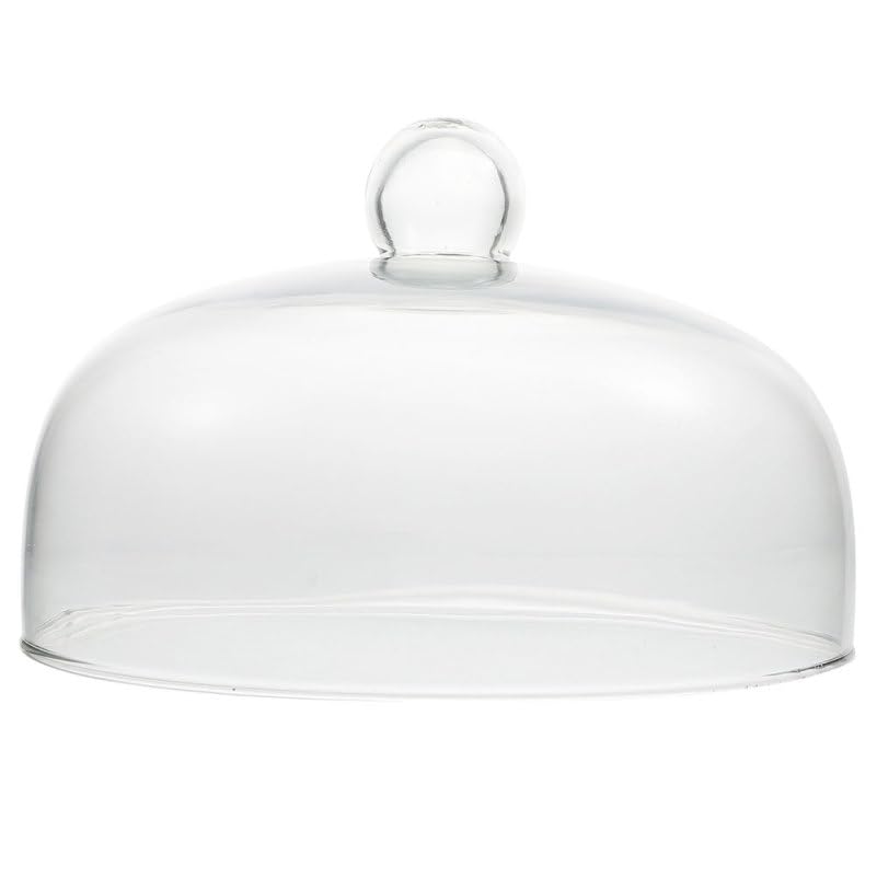 TOPPERFUN Cloche à Gâteau en Verre Transparent 30 Cm Poignée, Protection Alimentaire Anti-poussière, Fêtes, Anniversaires Et Présentation De Desserts
