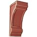Ekena Millwork CORWD05X06X12DIRD Diane Recessed Wood Vintage Decor Corbel, 4 3/4"W x 6"D x 12"H, Salvage Red