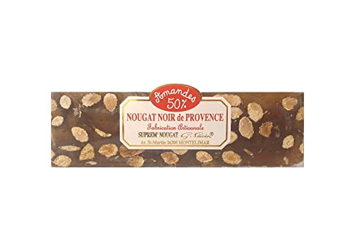 Grenadine Boutique - Barre de Nougat de Montélimar 100g - Nougat Noir