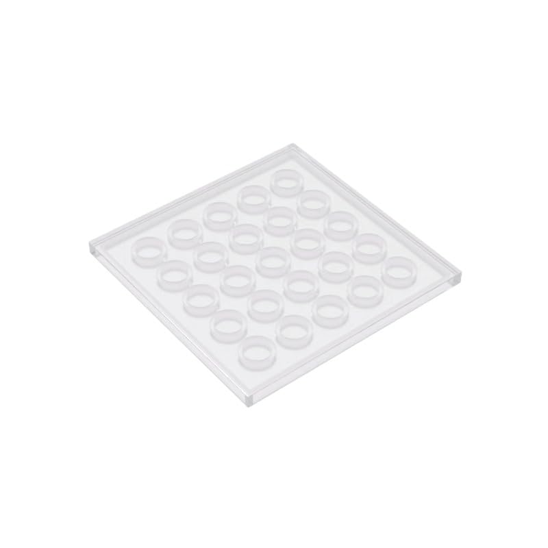 10202 Foundation Plate Tile 6x6 with Bottom Tubes 10 Pieces GDS-1116 Compatible with Lego Building Blocks Color:Trans-Clear โ image 1