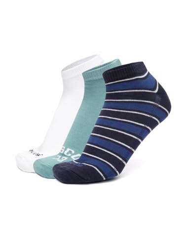 Image of Levi's LS304 Men's Compact Cotton Stretch Ankle Low Cut Socks (Pack of 3)