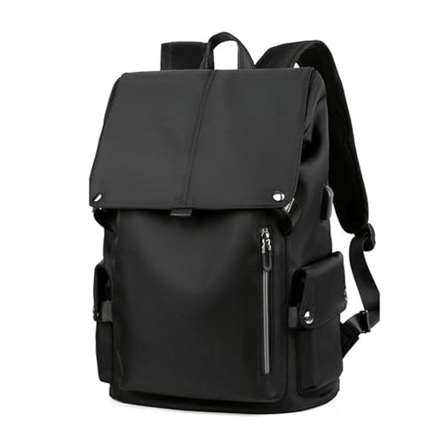 Business Backpack Casual Laptop backpack Travel backpack Rucksack for men Rucksack Work bag with USB Charging Port Waterproof Bag Daypacks with Reflective Belt Black B