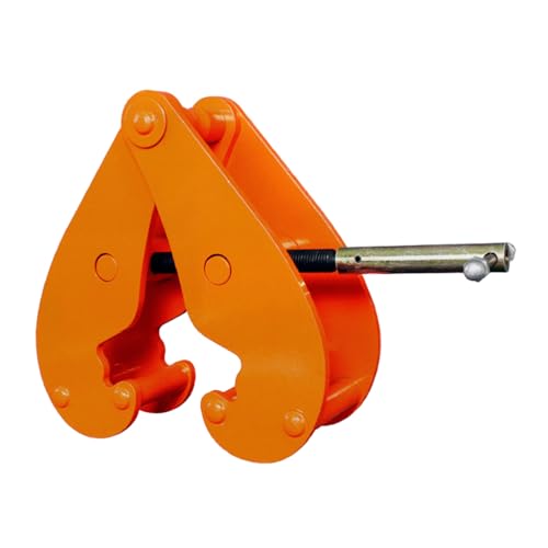 RongHuiDa Heavy Duty I Beam Clamp,Vertical Adjustable Opening Flange Lifting Clamp for Rigging,Beam Clamps Metal Tool for Construction Industrial Home and Garage(Size:10T,Color:Orange)
