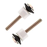 Homoyoyo 2 Juegos Kit de Accesorios para Asiento de Inodoro con Tornillos de Hierro Duraderos de Fijación para Tapa y Recambios WC Compatible con Fijaciones Asiento Retrete