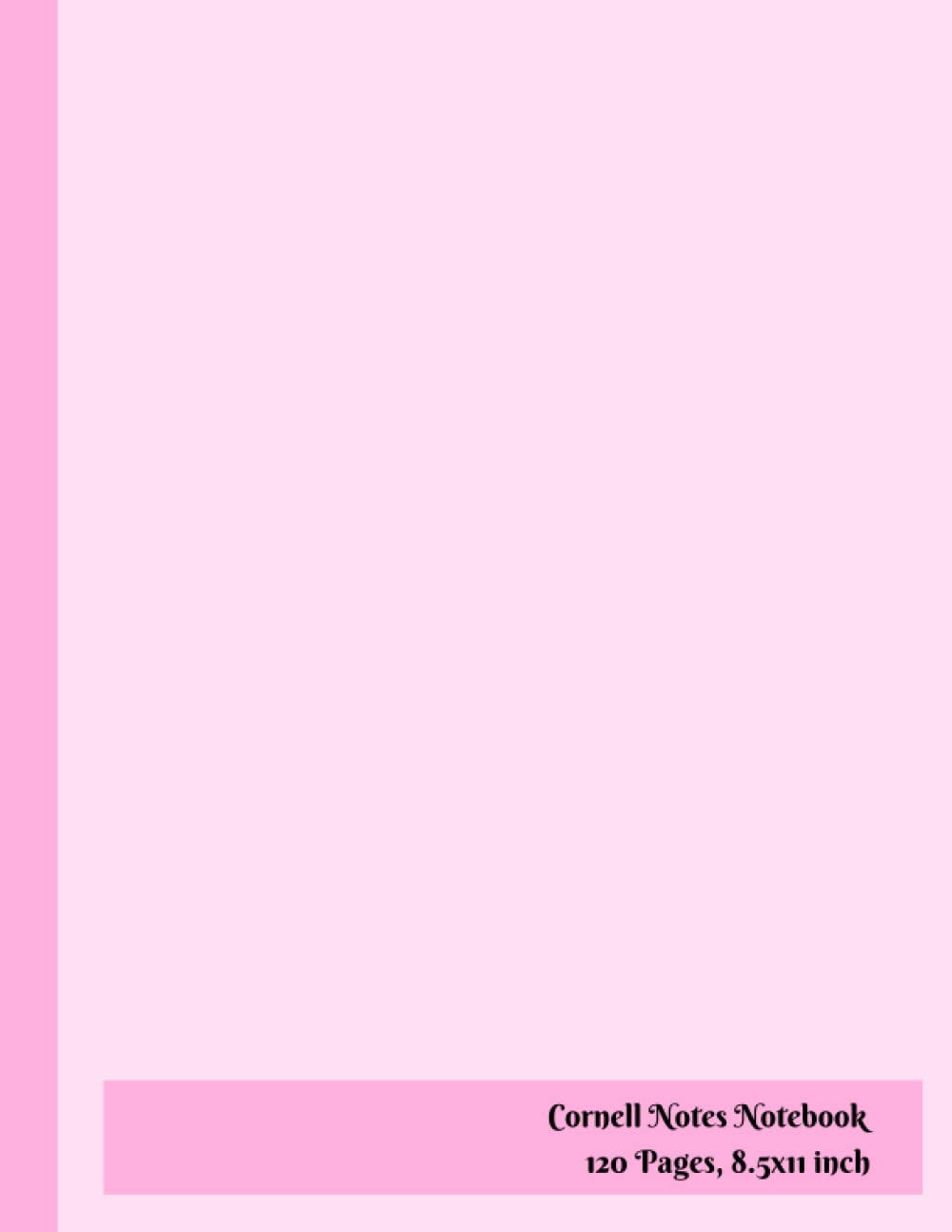 Cornell Notes Notebook: Pink Minimalist themed Cornell Note Paper Notebook. Medium Lined Journal Note Taking System for School and University