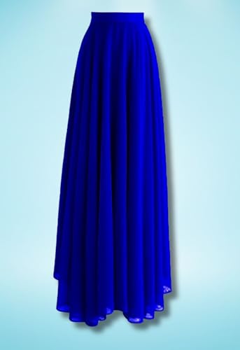 Image of Women's Full Length Georgette Long Skirt- Lehenga with 8 Meters Maxi Flare