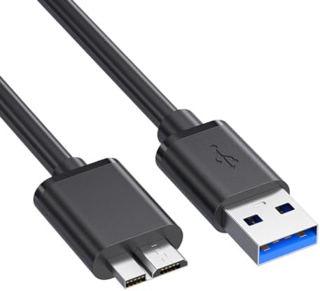 3Ft Micro USB 3.0 Cable for External Hard Drive, WD My Passport, Seagate