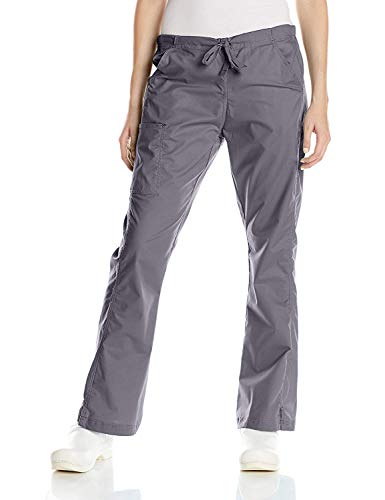 WonderWink Women's Plus Wonderflex Grace Scrub Pant, Pewter Solid, 2X-Large Petite