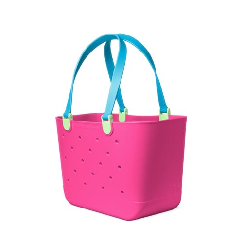 Simple Modern Large Beach Bag | Waterproof Getaway Rubber Tote with Zipper Pocket for Travel, Pool, Boat, Groceries, Sports | 80s Mix - Image 5