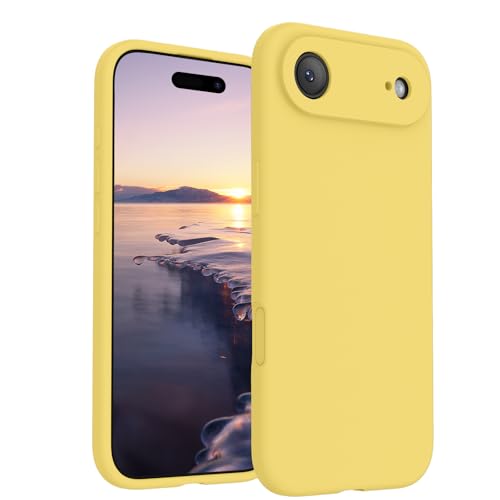 Image of FireNova Magnetic for iPhone Air Case, Compatible with MagSafe, [Integrated Silicone Camera Control Button] [Camera Protection] Microfiber Lining Phone Case for iPhone 17 Air, 6.5 inch, Yellow