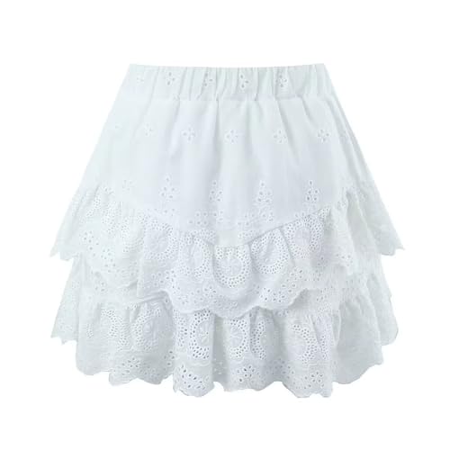 Amazon.com: OCUH Lace Skirt A Line Skirt Tiered Skirt Flower