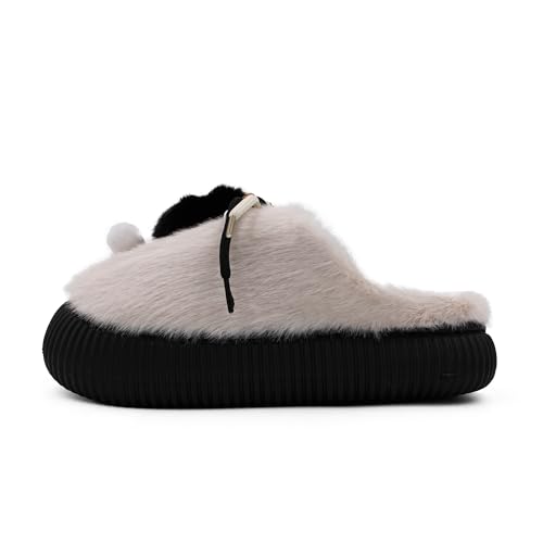 Image of VRITRAZ Women's Comfort Slip On Closed Toe Warm Winter with Cute Design print House Clog Indoor Slipper