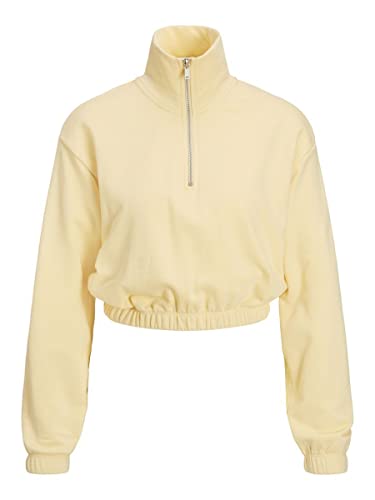 JACK & JONES Women's JJXX JXALFA REG Every Short Half Zip Sweatshirt, Sunlight, S