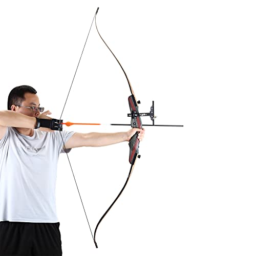 Fenjaner Archery Glove 3 Finger Guard Leather Finger Tab For Adult Youth Beginner (Black) #TOP6