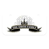 Custom Stroller Sign with Name Customized Tag Multi Use Personalized Luggage Bike Bicycle Mini Plate ID Sign For Baby, Toddler or Kid, Girl’s or Boy’s (White)