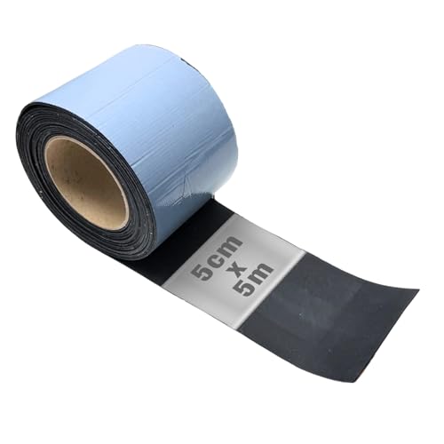 HSS Butylband EPDM 1 7mm selbstklebend wasserdichtes Dichtungsband wetterfest & UV beständig Reparatur- und Abdichtungsband 5 cm x 5m