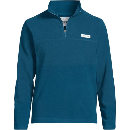 Image of Lands' End Men's Anyweather Fleece Quarter Zip Pullover
