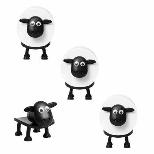 Lot de 3 Porte-Papier Toilette de Mouton Porte-Rouleau de Papier Toilette imprimé en 3D Noir Porte-Papier Toilette Amusant sur Pied pour Rouleaux de 38 et 42 mm