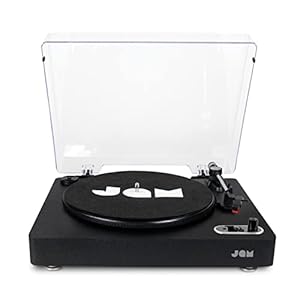 Jam Spun Out Wireless Bluetooth Turntable, Vinyl Record Player Bluetooth, 3 Belt Drive for Superior Sound, portable…
