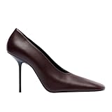 Zapatos de verano para mujer, de tacón alto, color rojo, para boda, Brown, 41.5 EU