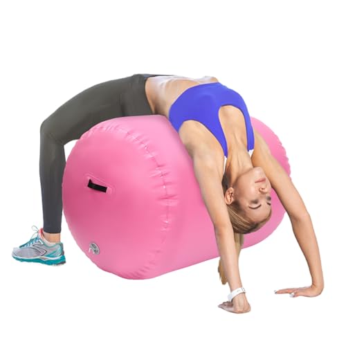 Rodillo de aire, barril de gimnasia, colchoneta de gimnasia inflable, colchonetas de gimnasio, entrenador de resorte trasero, tapete de fitness deportivo, para voltear, bóveda, viga, soporte de manos