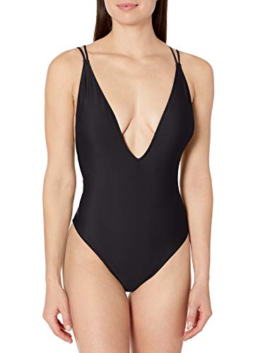 Volcom Women's Simply Solid 1PC, Black, L