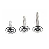 Retro-Motive #8 Phillips Chrome Washer Trim Screws Pack (75 Pieces - 25 of Each Size)