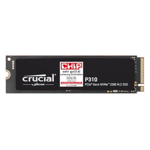 Crucial P310 SSD 1TB M.2 2280 PCIe Gen4 NVMe, bis 7.100 MB/s, Gaming für Laptop und Desktop PC, Interne Festplatte - CT1000P310SSD801