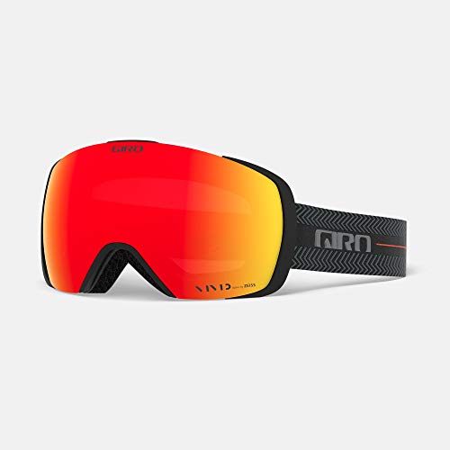 Masque de ski Giro Contact Asian Fit noir avec verres Vivid Ember et Infrared
