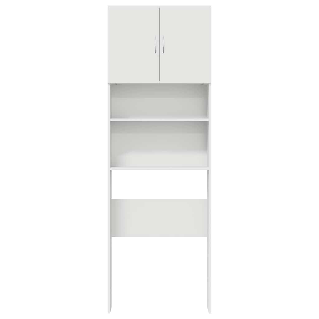 vidaXL Armario de Lavadora Madera ingeniería Blanco 64x24x190 cm, Armario de Lavadora, Armario de lavandería, Armario de lavandería