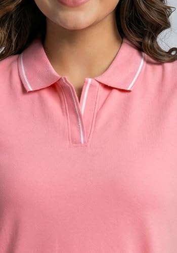Image of Wear Your Opinion Womens Premium Pique Polo Collar Neck T-Shirt Womens Premium Pique Polo Collar Neck T-Shirt (Design: Tipped Polo)