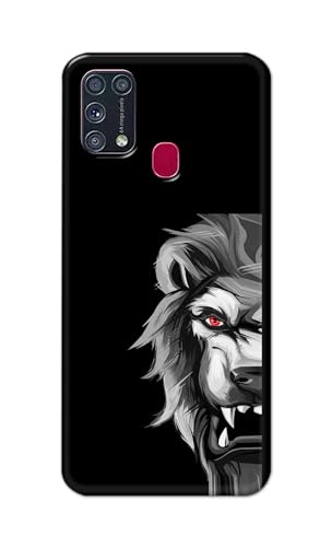 Image of PRINTFIDAA Printed Hard Back Cover Case for Samsung Galaxy M31 | Samsung Galaxy M31 Prime | Samsung F41 | Samsung M21s Back Cover (Angry Lion) -112