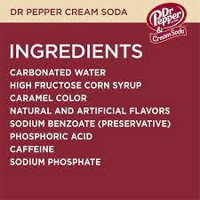 Dr. Pepper Cream Soda Cans,12 Oz, 18 Pack, In Snackur Safe Ship Box