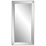 Uttermost Lytton Slim Black 24" x 48" Rectangular Wall Mirror