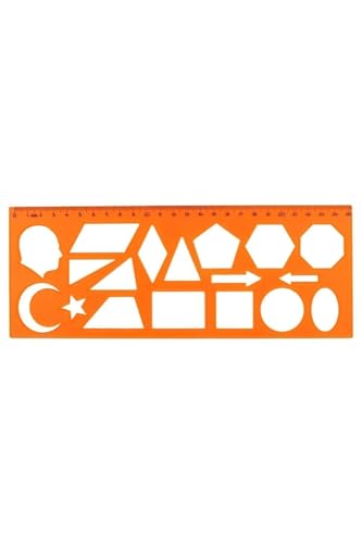 Hatas Geometrik Şekiller Şablonu 25 cm Kod02285