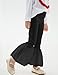 Noomelfish Little Girls Ruffle Leggings Tulle Bell Bottoms Flare Pants Trousers, Black, Size 5-6 Years