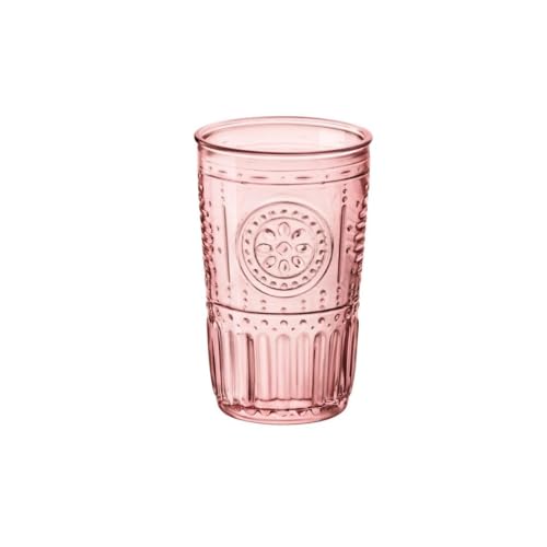 Bormioli Rocco Romantic Cooler Glass, Set of 4, 16 oz, Cotton Candy