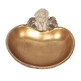 Esvinte Vintage Jewelry Tray Small Antique Trinket Dish, Ring Holder Birthday & Wedding Gifts for Women(Bronze Heart)