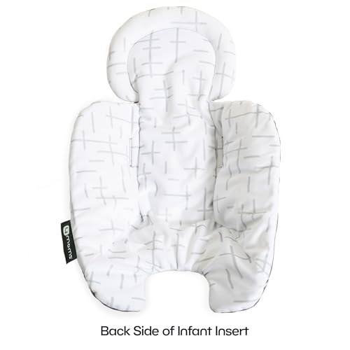 Image of 4moms RockaRoo and MamaRoo Infant Insert, Machine Washable, Soft, Plush Fabric, Reversible Design, Dark Grey