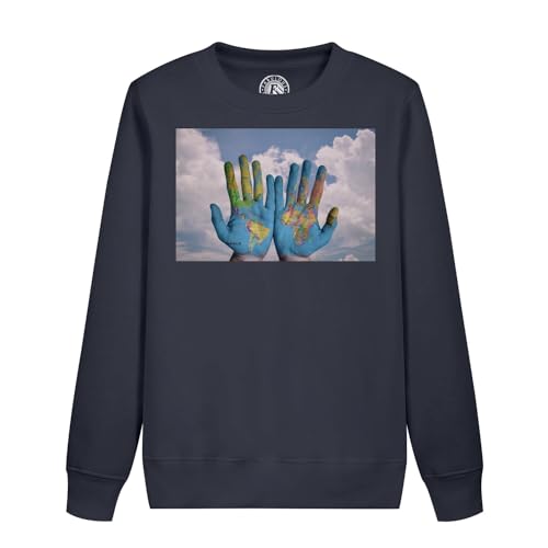 Sweatshirt enfant Terre Mains fini les vêtements rêches avec ce pull planisphère