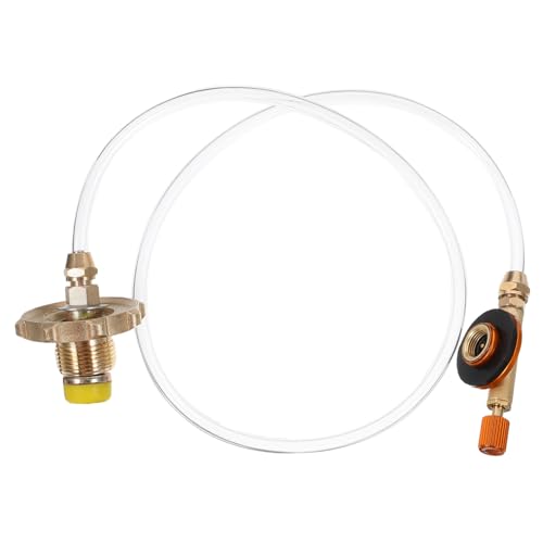 NULYLU Propane Tank Refill Tube Copper Handwheel Inflation Valve for Safe Outdoor Cooking