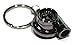 GT//Rotors Turbo Keychain Metal Spinning Turbocharger Automotive Mini Car Part Keychain Key Ring (Gunmetal Spinning Turbo)