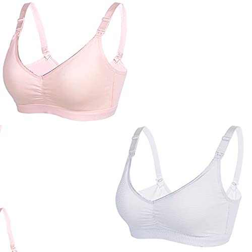 Soutien-gorge d'allaitement sans couture WENJUN col en V, lot de 2